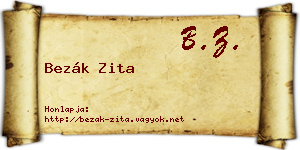 Bezák Zita névjegykártya